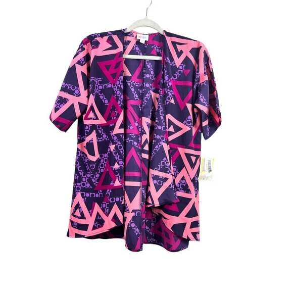 LuLaRoe Bianka Women's Purple Burst Cardigan - Picture 1 of 6